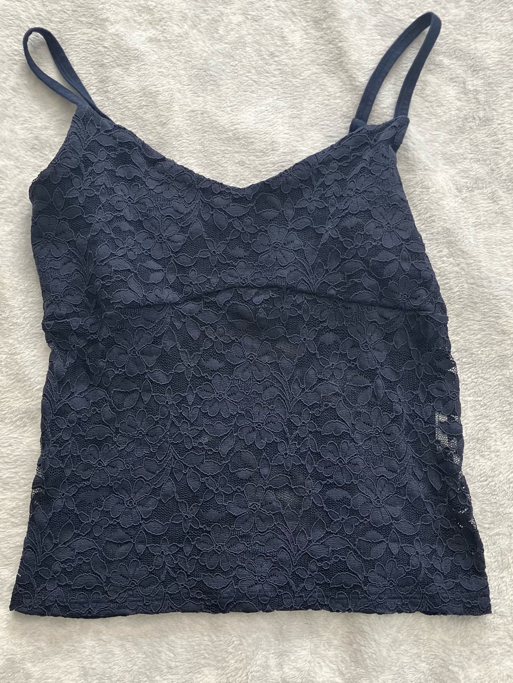 Hollister Navy Floral Lace Camisole